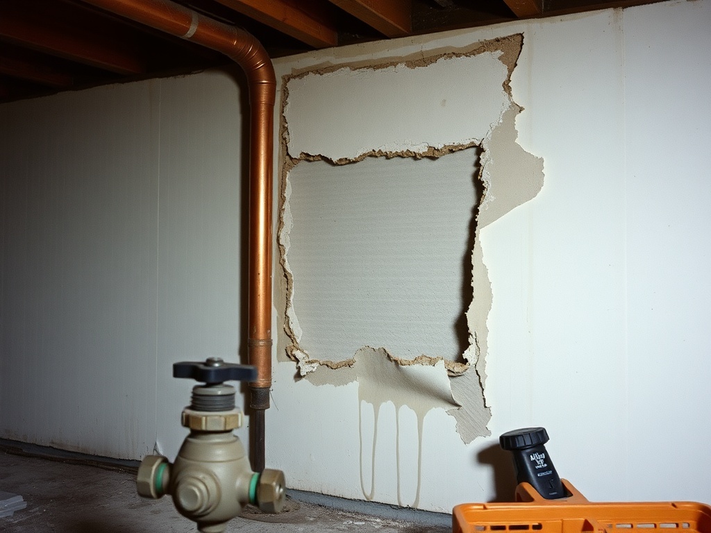Gateway team working on a American Family Insurance burst pipe water damage claim
