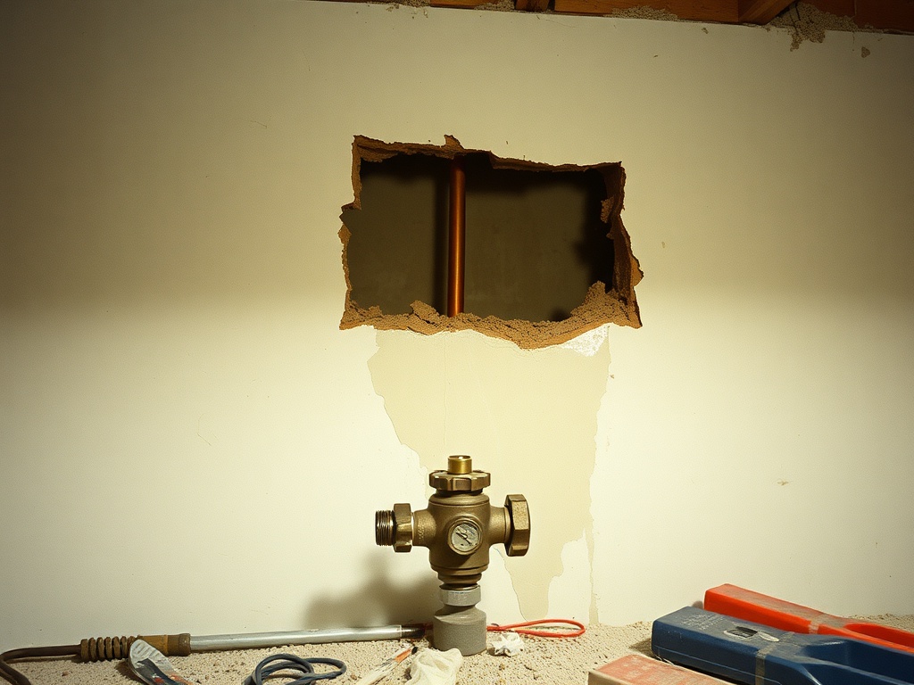 Gateway team working on a Erie Insurance burst pipe water damage claim