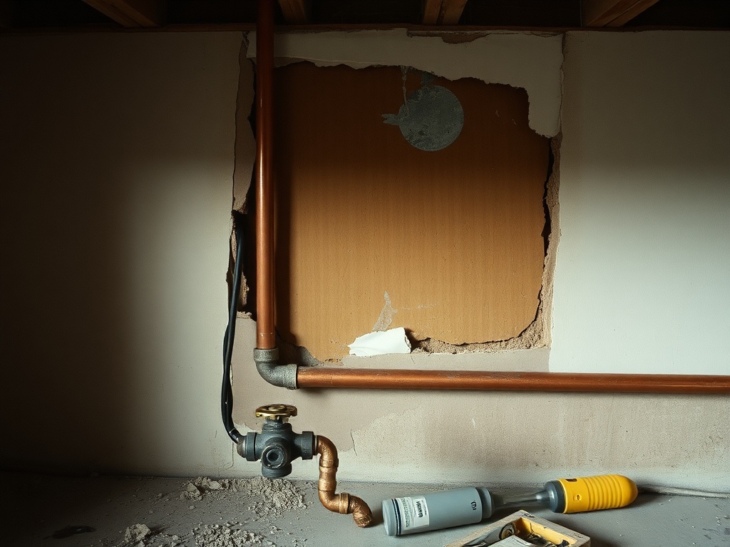 Gateway team working on a Farmers Insurance burst pipe water damage claim