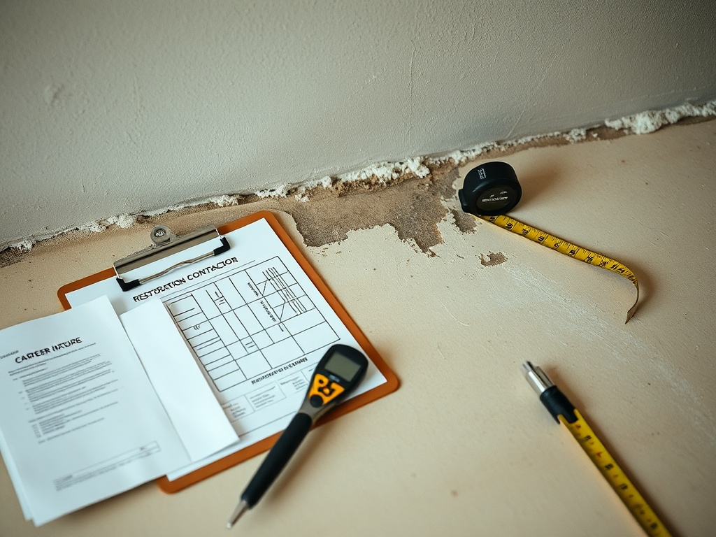 Restoration scope documentation for Erie Insurance water and mold claims