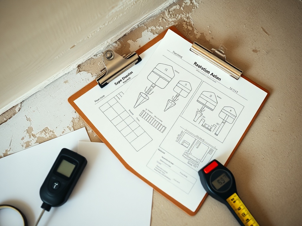 Restoration scope documentation for Nationwide water and mold claims