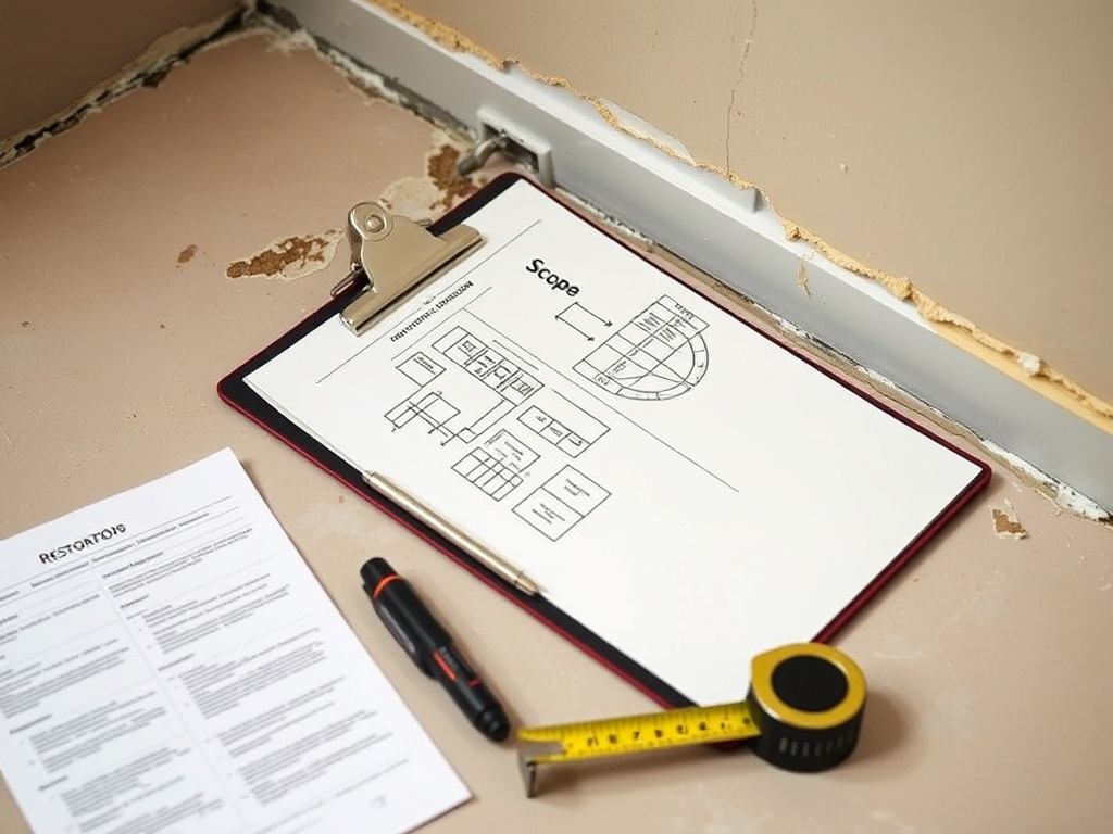 Restoration scope documentation for State Farm water and mold claims