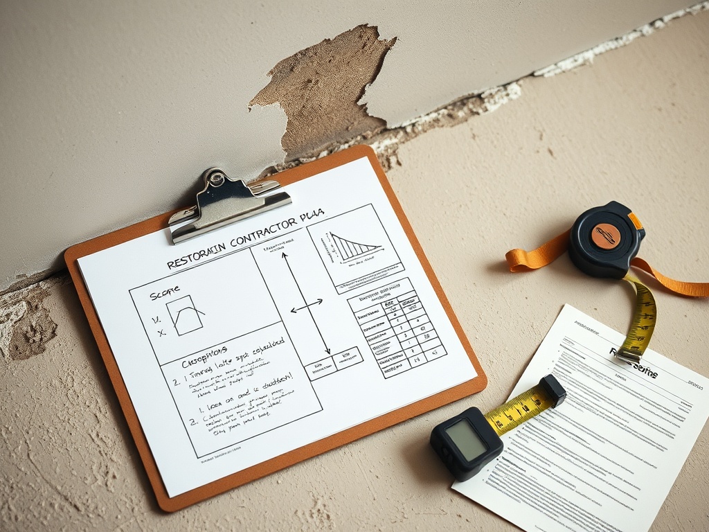 Restoration scope documentation for Travelers water and mold claims