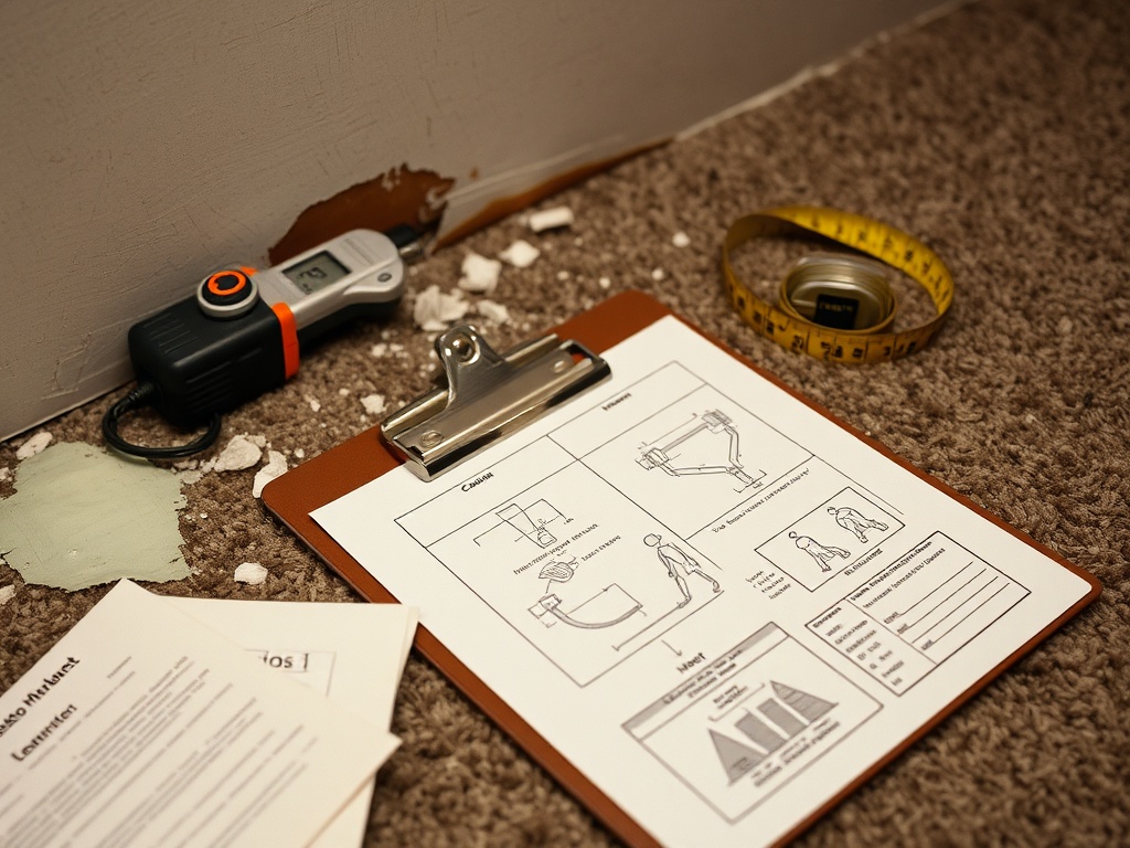 Gateway Water and Mold Insurance Claims crew working on a American Family Insurance claim