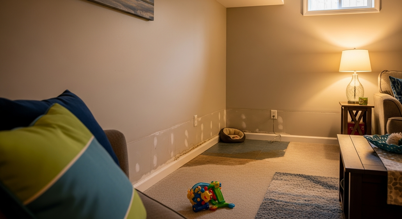 O'Fallon, IL's Newer Homes: Uncovering Hidden Water Damage from Appliance Leaks in Finished Basements This Spring