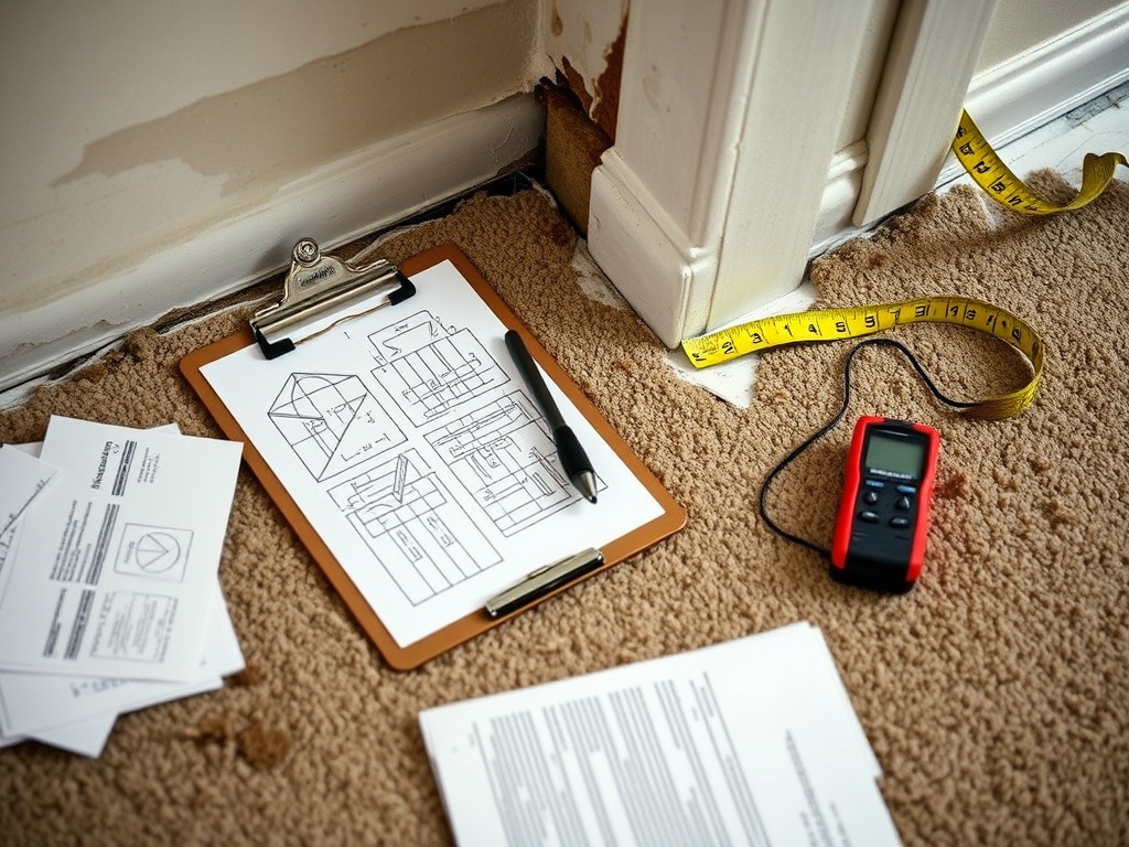 Gateway Water and Mold Insurance Claims crew working in a Maryland Heights, MO home