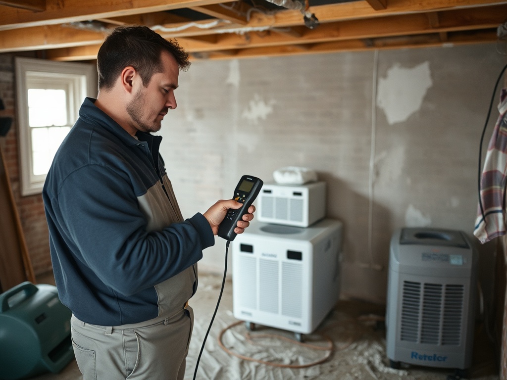 Gateway Water Damage Restoration crew working in a Fairview Heights, IL home