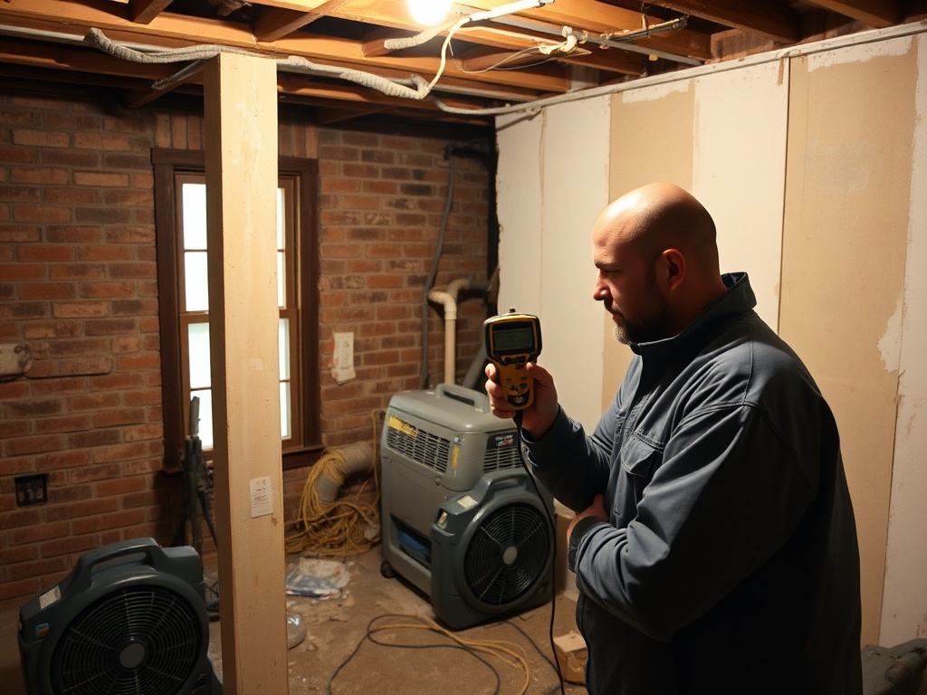 Gateway Water Damage Restoration crew working in a Wood River, IL home