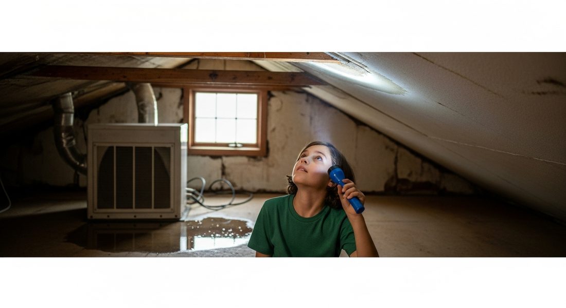 Staunton, IL Homes: Detecting Hidden Ceiling Water Damage from Attic AC Leaks This Summer