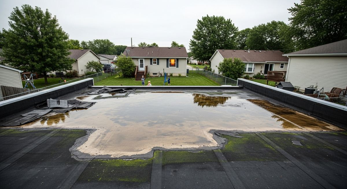 Mascoutah Commercial Properties: Urgent Steps for Flat Roof Leaks After Summer Storms