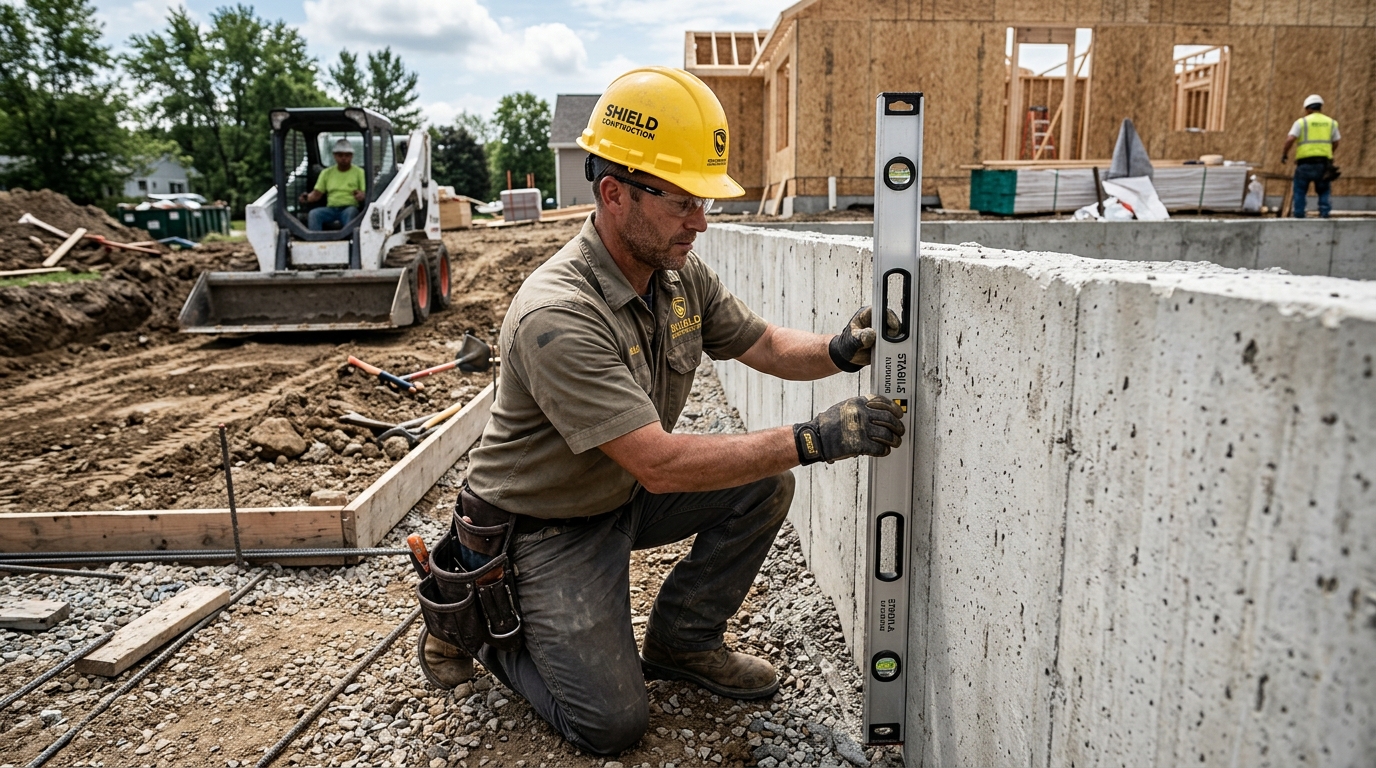 Foundation inspection and grading adjustments